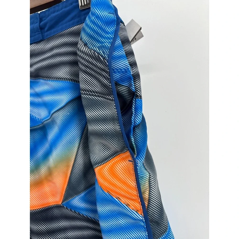 Nike Swim Board Shorts Mens Multicolor Geometric Drawstring Surfing Beach L